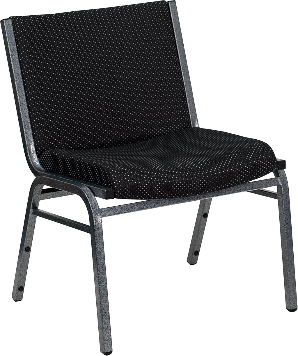 EMMA + OLIVER Big & Tall 1000 lb. Rated Black Fabric Stack Chair
