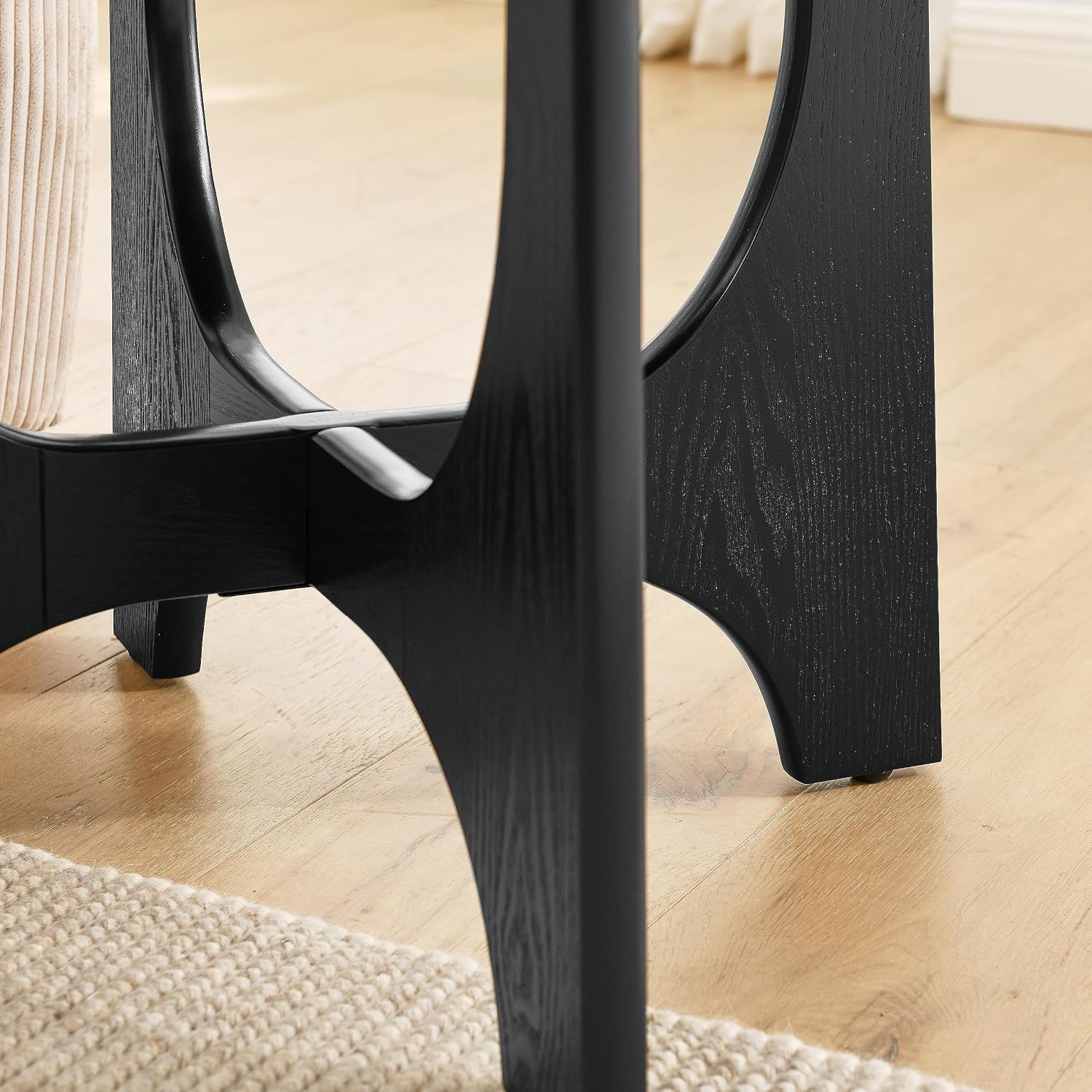 25" Round End Table, Wooden Side Table,Night Stand for Living Room,Reception Room