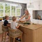 Bobve 74.8" Large Kitchen Island with Storage,Farmhouse Island Table for Kitchen,Wooden Island,Stationary Featuring 2 Drawers and 6 Closed Storage Compartment
