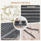 Futon Mattress Full Size 8",Foldable Futon Sofa Couch Bed,Floor Mattress Thick High Density Shredded Foam(Frame Not Included),Medium Firm Japanese Style Sleeping Pad for Guest Bedroom Living,DarkGrey