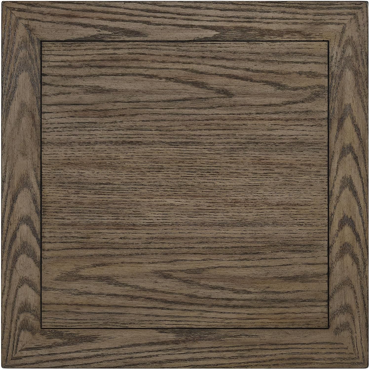 ROME + OAK Tate Farmhouse End Table, Wooden Home Accent Furniture with Shelf, Weathered Brown and Cream - for Living Rooms, Bedrooms, or Entryways