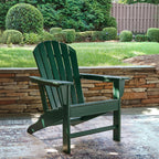 Signature Design by Ashley Karson City Green Adirondack Chair, Durable Weather Resistant HDPE, 36 Lbs Frame, Outdoor Patio Seating
