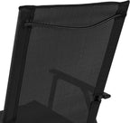 Set of 2 Outdoor Patio Steel Sling Folding Chair, Beige (Color : Black)