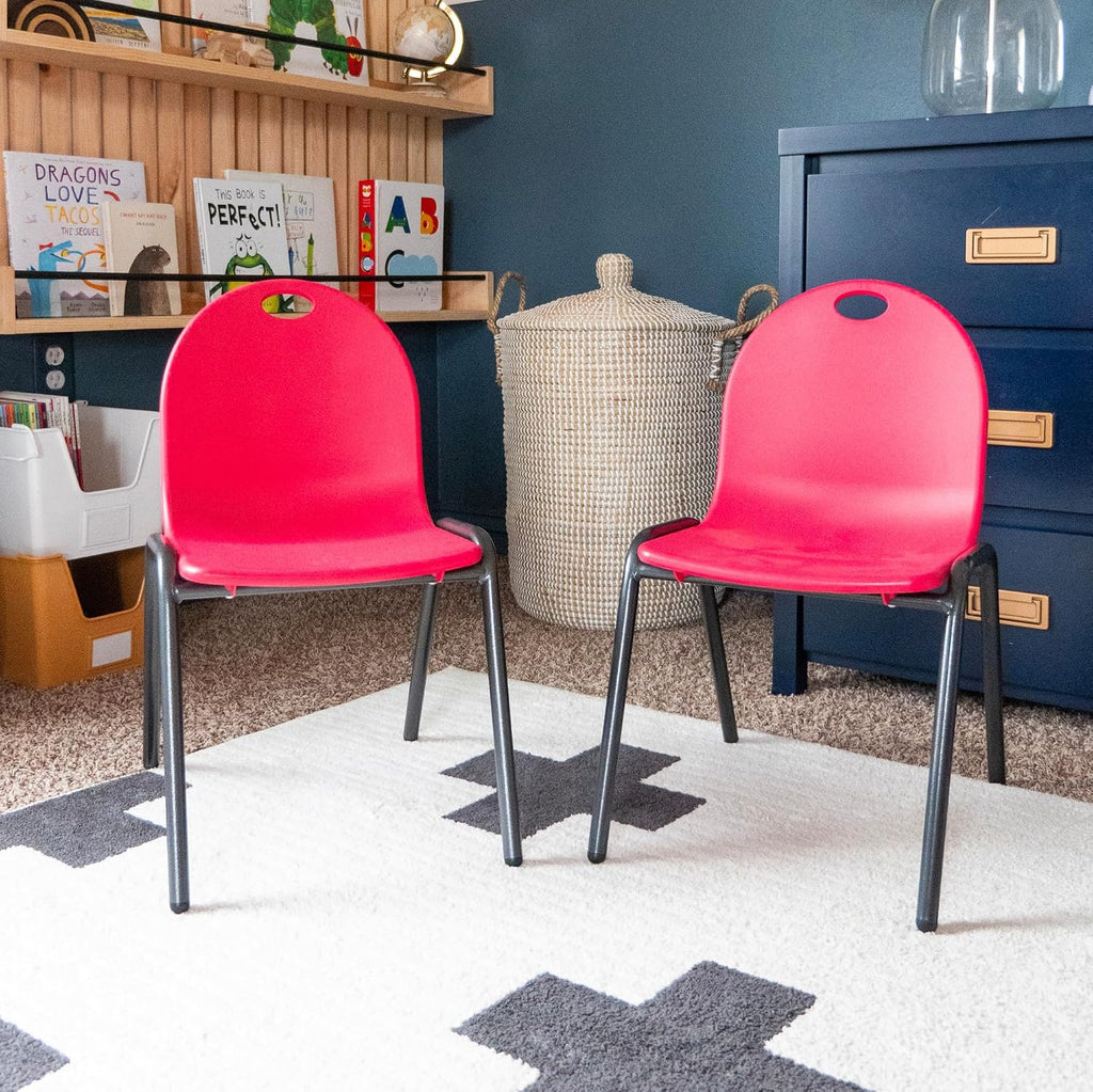 Backyard Discovery 12" Kid's Stacking Chairs-4 Pack-Red