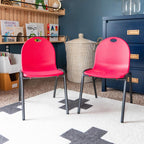 Backyard Discovery 12" Kid's Stacking Chairs-4 Pack-Red