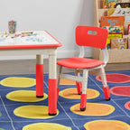 ECR4Kids Classroom Adjustable Chair, Flexible Seating, Red, 2-Pack