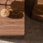 End Table Set of 2, Modern Side Tables with Wood Grain, Wooden Nesting Cube Coffee Table Set for Small Spaces, Living Room, Bedroom, Fully Assembled - Walnut