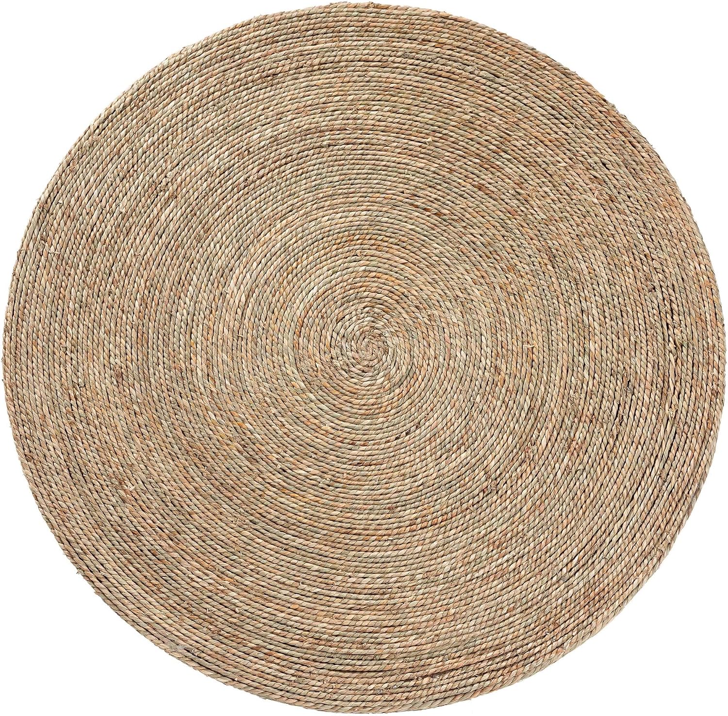 bali & pari Fumito Handwoven Seagrass End Table - Round Boho Side Table