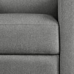 Yaheetech Fabric Recliner Chair with Adjustable Back & Footrest, Mid-Century Modern Accent Armchair Reading Chair, Tufted Upholstered Sofa with Pocket Spring for Living Room Bedroom Gray