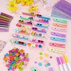 100 Set Cheer Pins Spirit Clips Cheerleader Wooden Clothes Pins for Backpack DIY Cheer Pin Decorations Cheer Gift Bulk for Team with Resin Animal Bow Eyeglass Flower Sticker (100, Cheer Set)