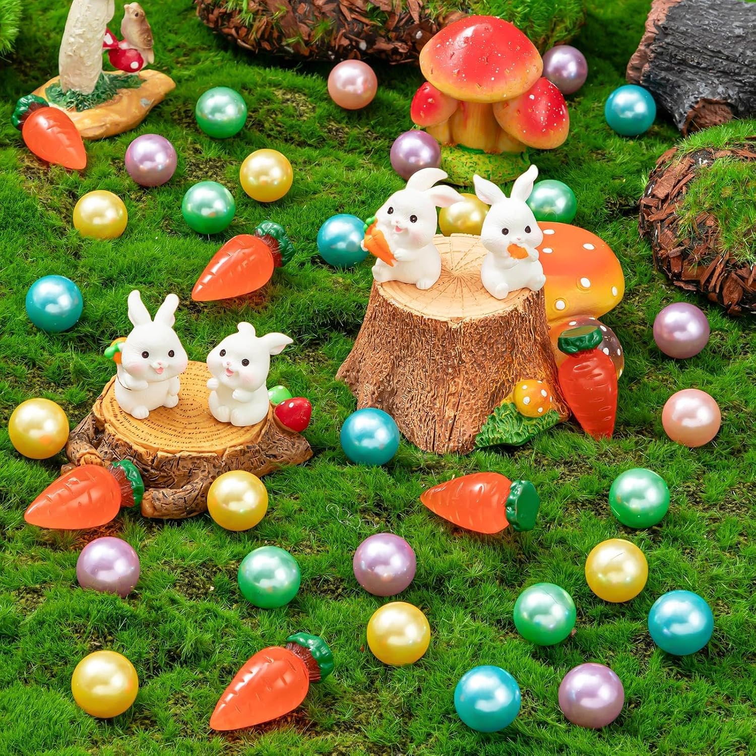 120 Pcs Easter Vase Filler, 5 Colors Easter Beads Pearl for Decor Vases Home Table Centerpiece