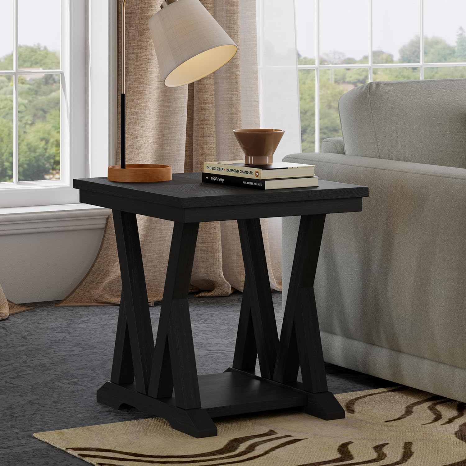 Flexsteel Maren End Table Ebony FSC-Certified Wood