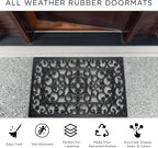 DII Rubber Doormats Collection All Weather, 18x30, Lattice