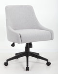 Boss Office Products Boyle Poly-Linen Guest Chair with Casters in Grey