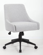 Boss Office Products Boyle Poly-Linen Guest Chair with Casters in Grey