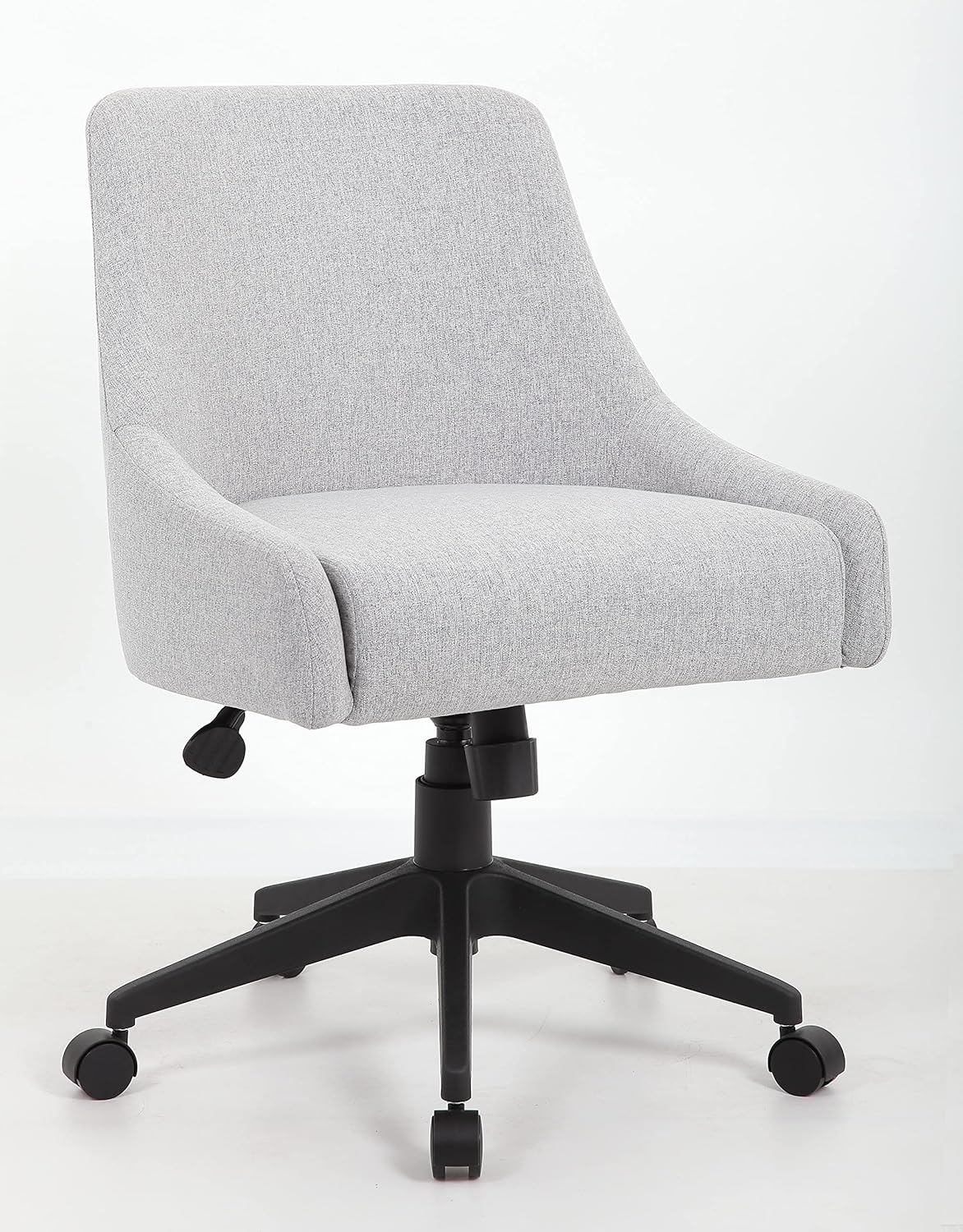 Boss Office Products Boyle Poly-Linen Guest Chair with Casters in Grey