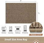 BEQHAUSE 2x3 Entryway Rug Indoor Door Mat Non-Slip Washable, Hallway Rugs Absorbent & Stain Resistant Hall Carpet Runner Rugs for Entryway, Front Door Floor Mats Laundry Room Rugs for Entry, Taupe