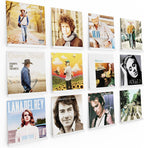 Emfogo Vinyl Record Shelf Wall Mount, 12 Pack Album Record Holder Wall, White12 inch Vinyl Record Storage Shelves Wall, Wood Record Display (Weathered White)
