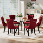 Round Dining Table for 4, 47" Modern Glass Dining Table, Leisure Coffee Table, Kitchen Circle Dinner Table, Saving Space(Black)