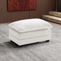 Ihanherry Ottoman for Modular Sectional Cloud Sofa, Chenille Deep Seat Couch for Apartment, Living Room and Bedroom, Beige