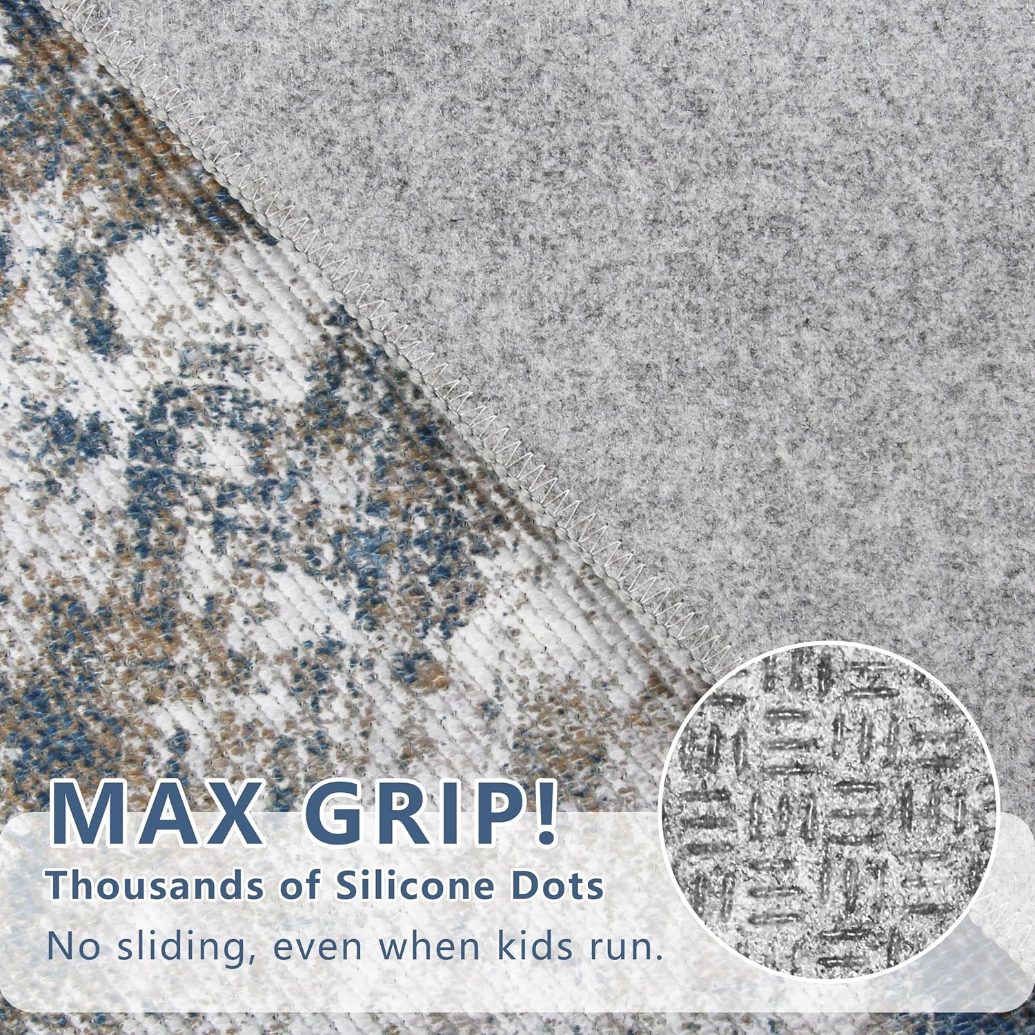 Runners for Hallways Ultra Non-Slip 2x10 Long Runner Rugs Washable Abstract Tear and Stain Resistance No Pile Lightweight Modern Rug Runners for Entryway, Kitchen, Walkway, Entrance, Multi