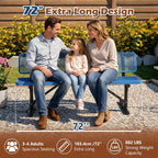 ZeHuoGe 72" Heavy Duty Metal Picnic Bench for 3-4 Adults, 882 LBS Outdoor Bench with Diamond Mesh Top – for Garden, Patio, Park, School, Commercial