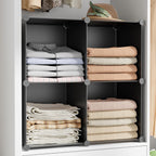 HOMIDEC 6-Cube Storage Organizer, Closet Organizer Storage Cabinet Shelf Bookcase Bookshelf,Storage Cubes Organizers Cabinet for Kids,Closet, Bedroom,Bathroom