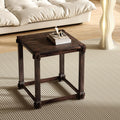 Vintage Aged Solid Wood Side Table Mortise and Tenon Construction Wear-Resistant Top Sturdy Legs Accent Table for Living Room Bedroom 20"×22"×22"