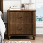 Nightstand with 3 Drawers, Wood Bedside Table Night Stand, Wide Sofa Side End Table 3 Drawers Chest of Dresser for Living Room, Bedroom