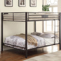 Sandy Black Double Queen Bunk Bed with Built in Ladder
