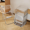 Folding Chair, 12 Pack Acrylic Chair, Clear | Space-saving acrylic folding chair,easy fold & store.Holds up to 300 lbs,comfortable for home,office,parties and daily use.