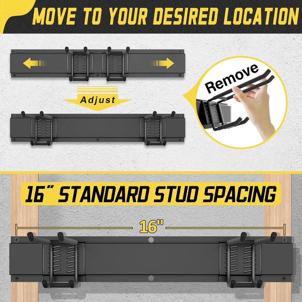 klasit Garage Wall Organizer,21Pack Carries 1200 lbs,Garden Tool Organizer 99in With Large Storage Space,Easy Assembly, Sturdy Design,for Efficient Tool Storage Garage Organization
