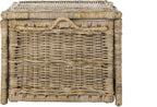 happimess HPM9001C Caden 30" Wicker Storage Trunk, Collapsible for flat storage, Rattan-Kubusoft Gray, Coastal for Office, Dorm Room-LivingRoom, Bedroom, Dining Room, Natural