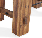 Alaterre Furniture Durango 27-Inch Solid Wood Side Table – Set of 2 Heavy-Duty Industrial End Tables with 100lb Capacity for Living Room, Bedroom, or Office (Natural Grain Lacquer Finish)