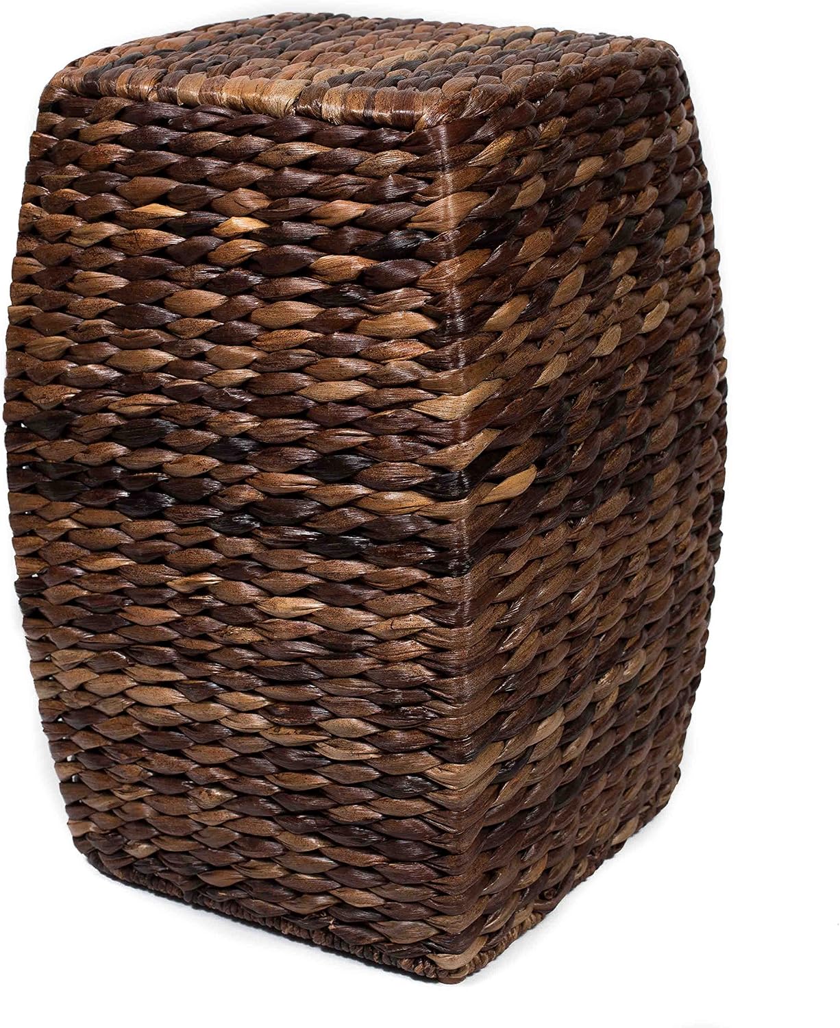 BIRDROCK HOME Seagrass Accent Stool | Made of Hand Woven Seagrass | 21 inch Stool