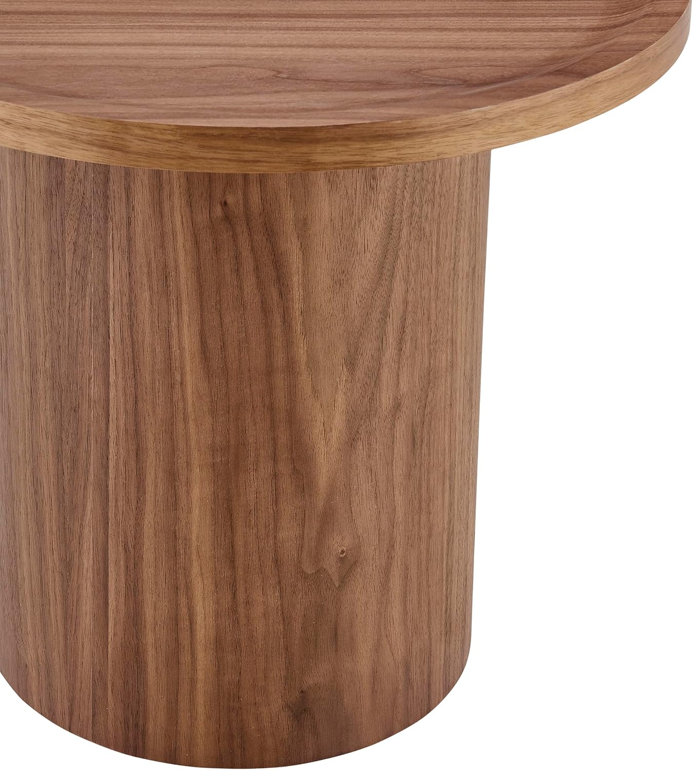 Euro Style Boden 24" End Table | Modern Minimalist Sculptural Accent Table | Ideal for Home, Office, or Lounge Spaces | Walnut