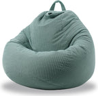 ENBAOHUI Stuffed Animal Storage Bean Bag Chair Cover (No Filler) Washable Ultra Soft Corduroy Bean Bag Cover for Organizing Plush Toys, Bean Bag for Adults