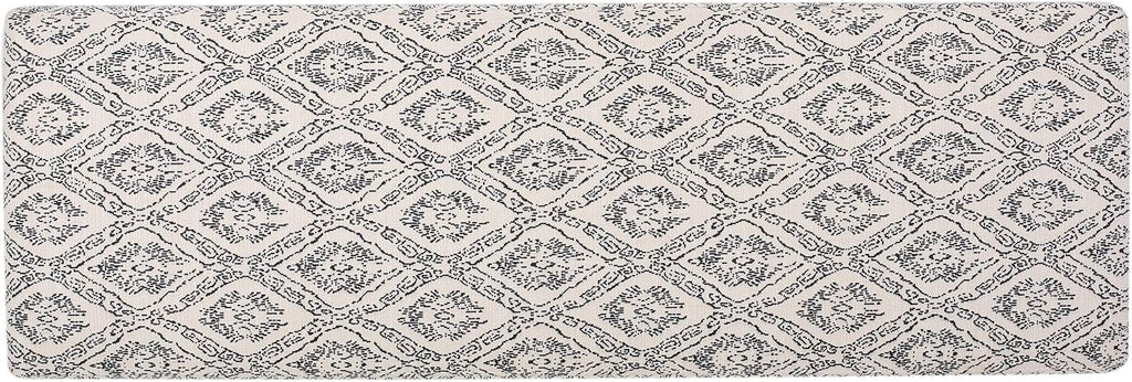 Cassie Boho Fabric Bench, Black Print