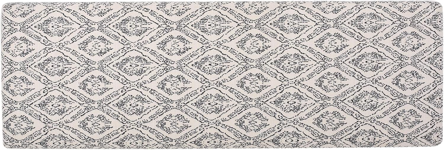 Cassie Boho Fabric Bench, Black Print