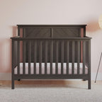 Child Craft Hampton Flat Top Crib and Changing Table Nursery Set, 2-Piece, Includes 4-in-1 Convertible Crib and Changing Table, Grows with Your Baby (Dapper Gray)