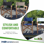 SeaTeak Director's Chair | with DURASLING Fabric Seat Cover | Foldable Director’s Chair
