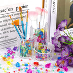 Nuanchu 1140 Pcs Fake Gems Mixed Sizes Fake Ice Cubes Acrylic Crushed Rocks Jewels Plastic Diamonds Crafting Vase Filler for Wedding Birthday Adventure Party Decorations Table Scatters (Multicolor)