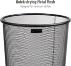 Mind Reader Umbrella Stand, Multi-Purpose Mesh Storage Stand, Organizer for Office and Entryway, Metal Mesh, Black