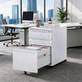 Garvee Mobile Filing Cabinet 3 Drawer,Under Desk File Cabinet with Lock & Anti-Tip Wheel, Metal Rolling Filing Cabinets for Home Office Organizer,a4/Letter/Legal Hanging File Folders