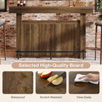 Tribesigns 63" Bar Table, 4-Tier Counter Height Pub Table with Footrest and Storage Shelves, Modern Home Bar Unit, Coffee Bar Cabinet Liquor Furniture for Kitchen, Bistro, Basement