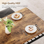 Dining Table Set for 4, Kitchen Table Set with 2 Chairs and 1 Bench, Modern Metal Frame Dining Furniture Set with Storage Rack for Small Space, Apartment, Restaurant