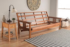Kodiak Furniture Monterey Futon Set with Barbados Finish, Full, Linen Charcoal