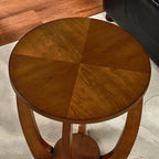 Wood Farmhouse End Table with Storage Shelf, 2-Tier Side Table with Curved Legs & Lower Removable Shelf, Accent Table for Living Room, Walnut Finish & Easy Assembly, Dark Brown