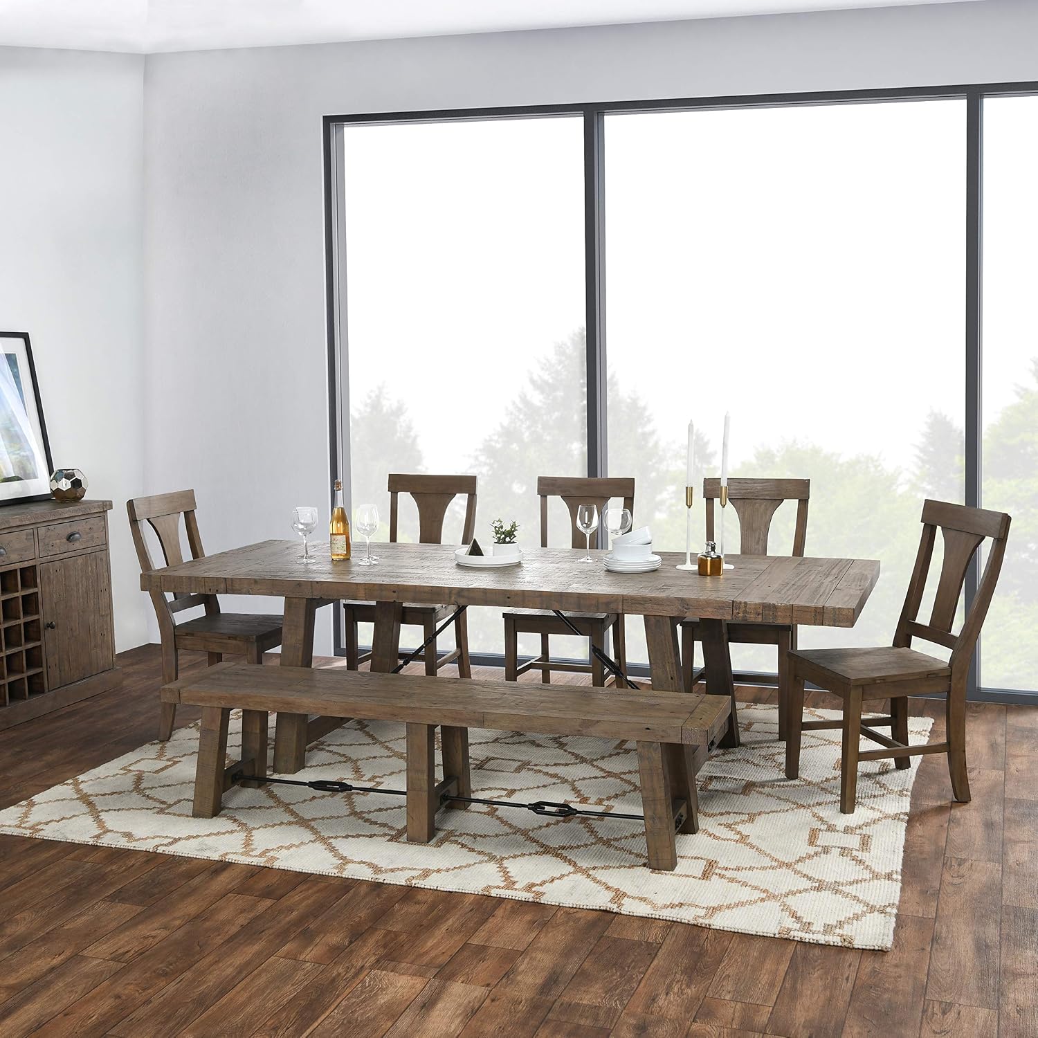 Kosas Home Dining Bench, Desert Gray