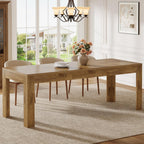 Tribesigns Dining Table for 6-8, 78.7-Inch Long Rectangle Kitchen Table, Modern Simple Kitchen Dining Room Furniture, (78.74" L x 27.56" W), Brown